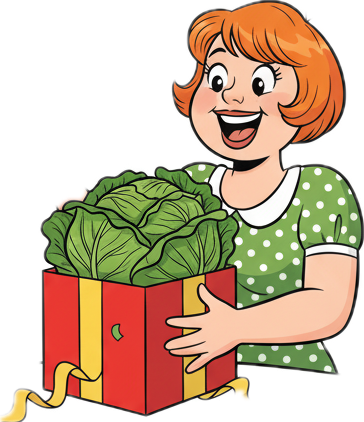 Woman holding a gift with excitement and joy